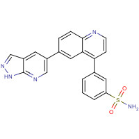 1086060-10-7 3-[6-(1H-pyrazolo[3,4-b]pyridin-5-yl)quinolin-4-yl]benzenesulfonamide chemical structure