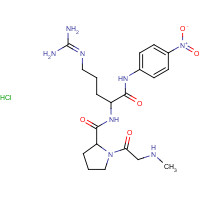 75241-23-5 N-[5-(diaminomethylideneamino)-1-(4-nitroanilino)-1-oxopentan-2-yl]-1-[2-(methylamino)acetyl]pyrrolidine-2-carboxamide;hydrochloride chemical structure