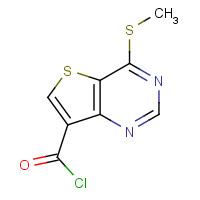1527518-29-1 4-methylsulfanylthieno[3,2-d]pyrimidine-7-carbonyl chloride chemical structure