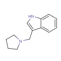 5379-94-2 3-(pyrrolidin-1-ylmethyl)-1H-indole chemical structure