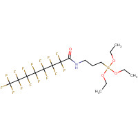 37043-12-2 2,2,3,3,4,4,5,5,6,6,7,7,8,8,8-pentadecafluoro-N-(3-triethoxysilylpropyl)octanamide chemical structure
