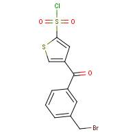 118993-72-9 4-[3-(bromomethyl)benzoyl]thiophene-2-sulfonyl chloride chemical structure