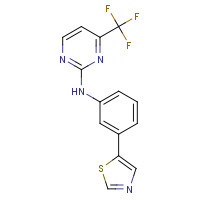 1312535-04-8 N-[3-(1,3-thiazol-5-yl)phenyl]-4-(trifluoromethyl)pyrimidin-2-amine chemical structure