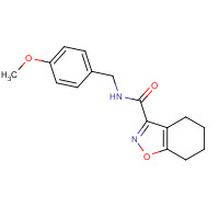 909862-50-6 N-[(4-methoxyphenyl)methyl]-4,5,6,7-tetrahydro-1,2-benzoxazole-3-carboxamide chemical structure