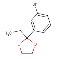 73275-86-2 2-(3-bromophenyl)-2-ethyl-1,3-dioxolane chemical structure