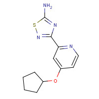 1179362-24-3 3-(4-cyclopentyloxypyridin-2-yl)-1,2,4-thiadiazol-5-amine chemical structure