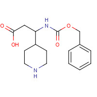 372144-06-4 3-(phenylmethoxycarbonylamino)-3-piperidin-4-ylpropanoic acid chemical structure