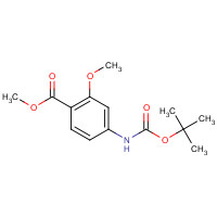 883555-08-6 methyl 2-methoxy-4-[(2-methylpropan-2-yl)oxycarbonylamino]benzoate chemical structure