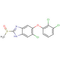 100648-13-3 6-chloro-5-(2,3-dichlorophenoxy)-2-methylsulfinyl-1H-benzimidazole chemical structure