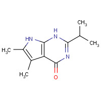 251947-07-6 5,6-dimethyl-2-propan-2-yl-1,7-dihydropyrrolo[2,3-d]pyrimidin-4-one chemical structure