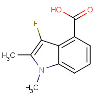 1431310-79-0 3-fluoro-1,2-dimethylindole-4-carboxylic acid chemical structure