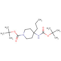 1443741-45-4 tert-butyl 4-[(2-methylpropan-2-yl)oxycarbonylamino]-4-propylpiperidine-1-carboxylate chemical structure