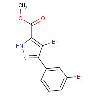 1239484-03-7 methyl 4-bromo-3-(3-bromophenyl)-1H-pyrazole-5-carboxylate chemical structure