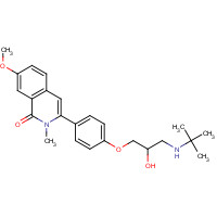 67793-71-9 3-[4-[3-(tert-butylamino)-2-hydroxypropoxy]phenyl]-7-methoxy-2-methylisoquinolin-1-one chemical structure