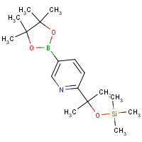 1228014-10-5 trimethyl-[2-[5-(4,4,5,5-tetramethyl-1,3,2-dioxaborolan-2-yl)pyridin-2-yl]propan-2-yloxy]silane chemical structure
