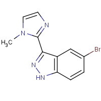 1180130-66-8 5-bromo-3-(1-methylimidazol-2-yl)-1H-indazole chemical structure