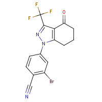 1246307-34-5 2-bromo-4-[4-oxo-3-(trifluoromethyl)-6,7-dihydro-5H-indazol-1-yl]benzonitrile chemical structure