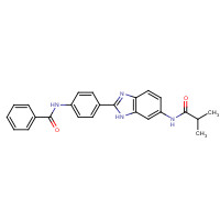 1261268-95-4 N-[4-[6-(2-methylpropanoylamino)-1H-benzimidazol-2-yl]phenyl]benzamide chemical structure