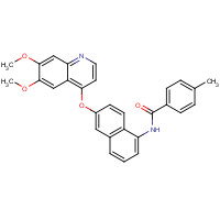 861879-82-5 N-[6-(6,7-dimethoxyquinolin-4-yl)oxynaphthalen-1-yl]-4-methylbenzamide chemical structure