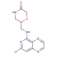 1415794-32-9 6-[[(7-chloropyrido[3,4-b]pyrazin-5-yl)amino]methyl]morpholin-3-one chemical structure