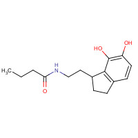 196597-95-2 N-[2-(6,7-dihydroxy-2,3-dihydro-1H-inden-1-yl)ethyl]butanamide chemical structure