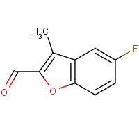 57329-34-7 5-fluoro-3-methyl-1-benzofuran-2-carbaldehyde chemical structure