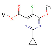 1240313-27-2 methyl 5-chloro-2-cyclopropyl-6-methoxypyrimidine-4-carboxylate chemical structure