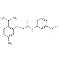 649773-89-7 3-[[2-(5-methyl-2-propan-2-ylphenoxy)acetyl]amino]benzoic acid chemical structure