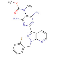 625115-55-1 methyl N-[4,6-diamino-2-[1-[(2-fluorophenyl)methyl]pyrazolo[3,4-b]pyridin-3-yl]pyrimidin-5-yl]-N-methylcarbamate chemical structure
