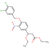 1202577-47-6 ethyl 3-[4-[(3,4-dichlorophenyl)methoxy]-3-nitrophenyl]-3-ethoxypropanoate chemical structure
