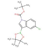 1218790-30-7 tert-butyl 5-chloro-3-(4,4,5,5-tetramethyl-1,3,2-dioxaborolan-2-yl)indole-1-carboxylate chemical structure