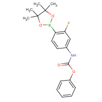 1245252-62-3 phenyl N-[3-fluoro-4-(4,4,5,5-tetramethyl-1,3,2-dioxaborolan-2-yl)phenyl]carbamate chemical structure