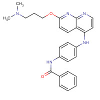 1203509-98-1 N-[4-[[7-[3-(dimethylamino)propoxy]-1,8-naphthyridin-4-yl]amino]phenyl]benzamide chemical structure
