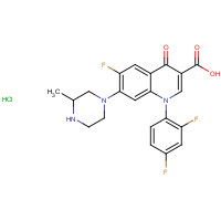 105784-61-0 1-(2,4-difluorophenyl)-6-fluoro-7-(3-methylpiperazin-1-yl)-4-oxoquinoline-3-carboxylic acid;hydrochloride chemical structure