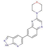 1083320-98-2 4-[7-(1H-pyrazolo[3,4-b]pyridin-5-yl)quinoxalin-2-yl]morpholine chemical structure