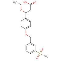 1202575-29-8 3-ethoxy-3-[4-[(3-methylsulfonylphenyl)methoxy]phenyl]propanoic acid chemical structure