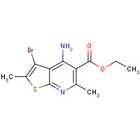 1312594-11-8 ethyl 4-amino-3-bromo-2,6-dimethylthieno[2,3-b]pyridine-5-carboxylate chemical structure