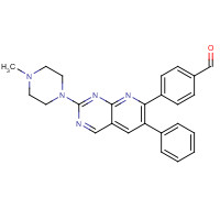 867353-57-9 4-[2-(4-methylpiperazin-1-yl)-6-phenylpyrido[2,3-d]pyrimidin-7-yl]benzaldehyde chemical structure