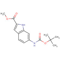 541522-65-0 methyl 6-[(2-methylpropan-2-yl)oxycarbonylamino]-1H-indole-2-carboxylate chemical structure