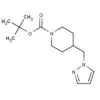 333985-83-4 tert-butyl 4-(pyrazol-1-ylmethyl)piperidine-1-carboxylate chemical structure