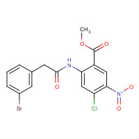 199942-77-3 methyl 2-[[2-(3-bromophenyl)acetyl]amino]-4-chloro-5-nitrobenzoate chemical structure