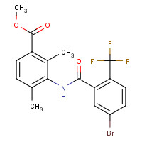 1529761-45-2 methyl 3-[[5-bromo-2-(trifluoromethyl)benzoyl]amino]-2,4-dimethylbenzoate chemical structure