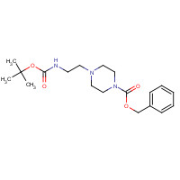500013-42-3 benzyl 4-[2-[(2-methylpropan-2-yl)oxycarbonylamino]ethyl]piperazine-1-carboxylate chemical structure