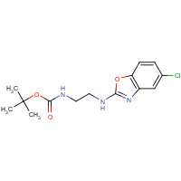 1144509-75-0 tert-butyl N-[2-[(5-chloro-1,3-benzoxazol-2-yl)amino]ethyl]carbamate chemical structure