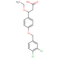 1202575-18-5 3-[4-[(3,4-dichlorophenyl)methoxy]phenyl]-3-ethoxypropanoic acid chemical structure