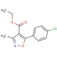 97026-72-7 ethyl 5-(4-chlorophenyl)-3-methyl-1,2-oxazole-4-carboxylate chemical structure