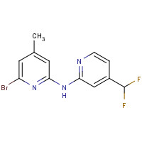1411772-41-2 6-bromo-N-[4-(difluoromethyl)pyridin-2-yl]-4-methylpyridin-2-amine chemical structure