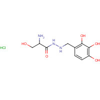 14046-64-1 2-amino-3-hydroxy-N'-[(2,3,4-trihydroxyphenyl)methyl]propanehydrazide;hydrochloride chemical structure