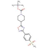 1272756-23-6 tert-butyl 4-[3-(4-methylsulfonylphenyl)-1,2,4-oxadiazol-5-yl]piperidine-1-carboxylate chemical structure