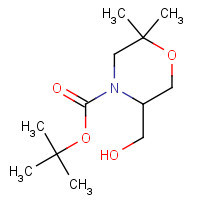 1049677-41-9 tert-butyl 5-(hydroxymethyl)-2,2-dimethylmorpholine-4-carboxylate chemical structure